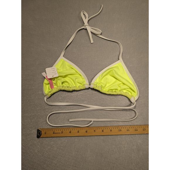 Victoria's Secret Bikini Top Women Large Butter Yellow String‎ Y2K EUC - Picture 5 of 12